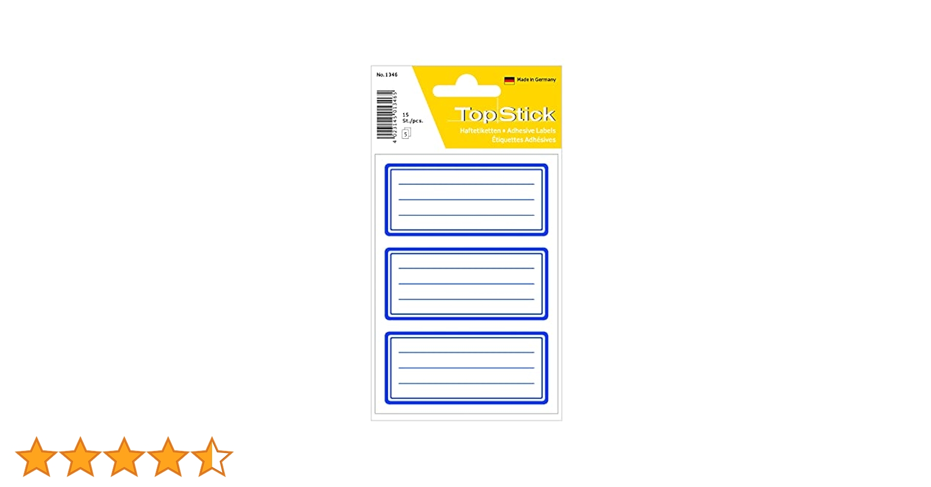 TopStick 150 Book Labels, 3 Labels Per Sheet, 76 x 35 mm